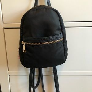 Black mini backpack